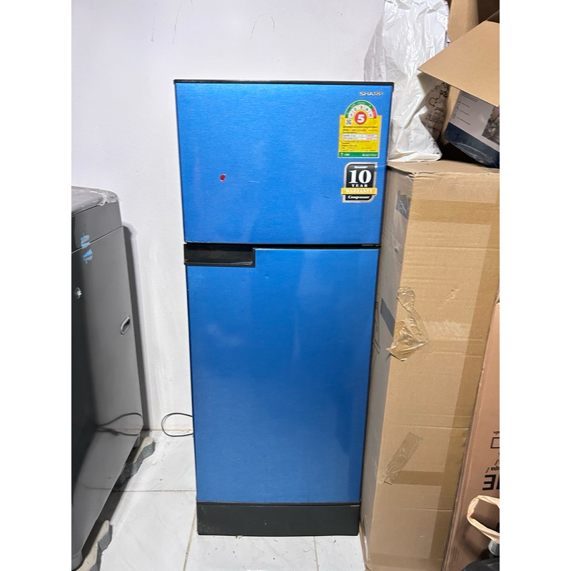 *มือสอง มีตำหนิ* ตู้เย็น 2 ประตู SHARP SJ-C19E-BLU 5.9 คิว สีฟ้า