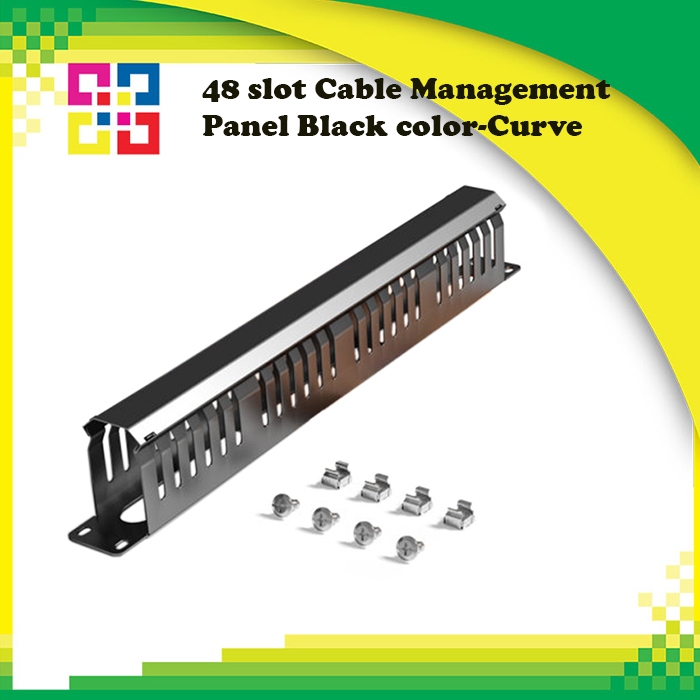 BISMON B1-CMP148C 48 slot Cable Management Panel Black color-Curve