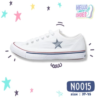 รองเท้าผ้าใบผูกเชือก พื้นยางพารากันลื่น รุ่น NO015 สินค้าตรงปก จัดส่งไว แท้100%