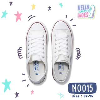 รองเท้าผ้าใบผูกเชือก พื้นยางพารากันลื่น รุ่น NO015 สินค้าตรงปก จัดส่งไว แท้100%