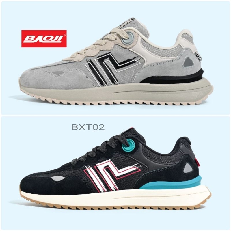 รองเท้าผ้าใบ Sneakers Velvet Leather BXT02 Baoji บาโอจิ BJM823 Design PopCulther ไซส์ชาย 41-45