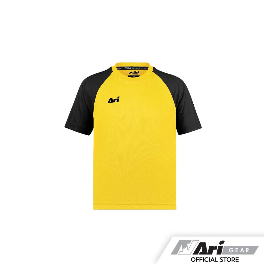 ARI KIDS ESSENTIAL 2TONES TEAM JERSEY - YELLOW/BLACK เสื้อฟุตบอลเด็ก อาริ 2TONES สีเหลืองดำ
