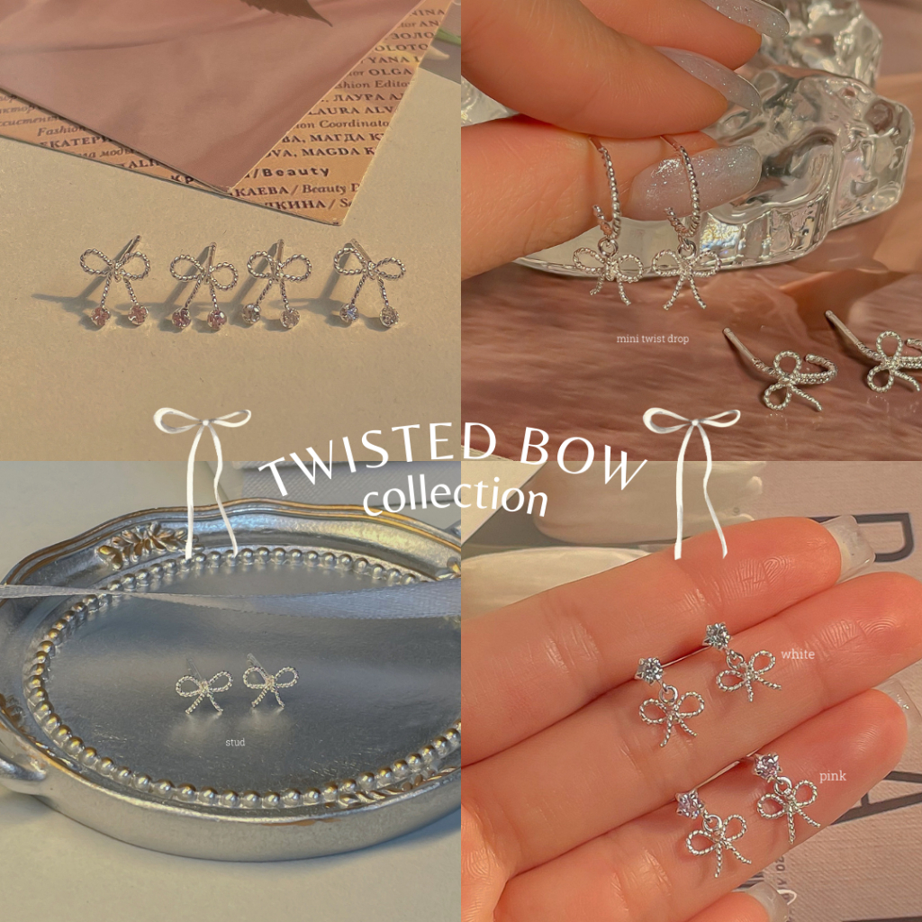 SissyJewelry // ต่างหูเงินแท้ Twisted Bow collection🎀