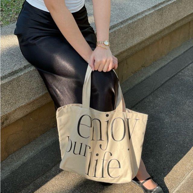 กระเป๋าผ้า Holiday bag ผ้าลายสอง cotton 100%