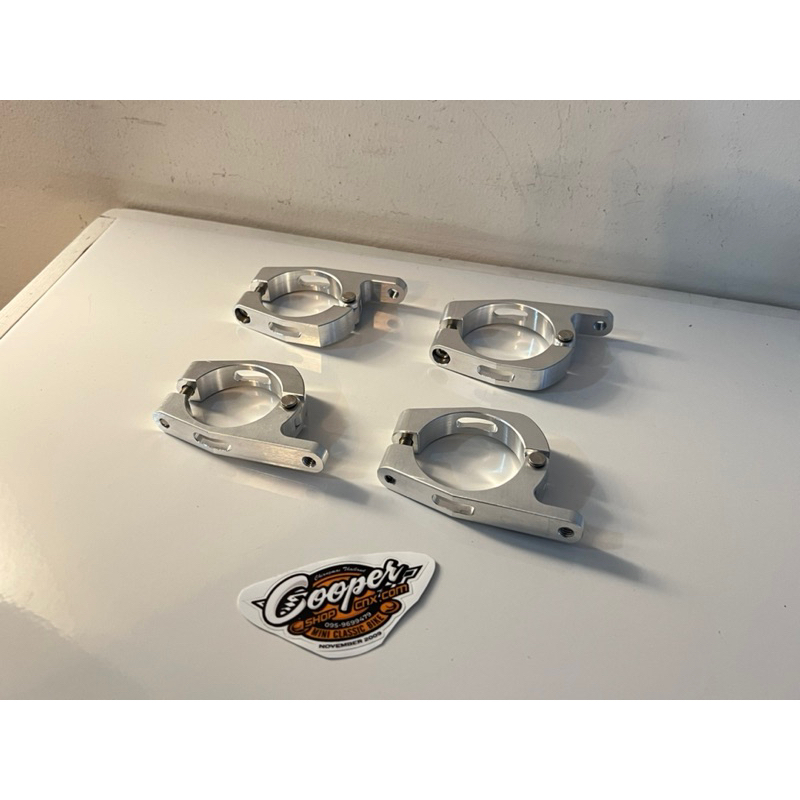 หูช้าง ไฟหน้า baja จับโช๊คหน้า ksr , msx แบบคีบ ไม่ต้องถอดแผงคอ   ชุด 4 ชิ้น