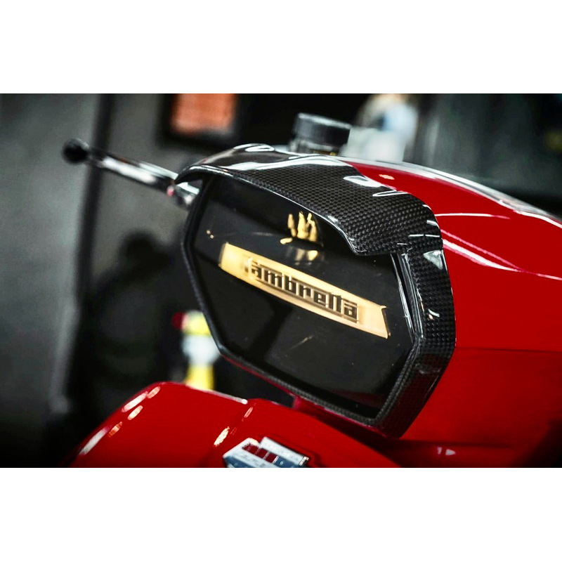 แก๊ปไฟหน้าคาร์บอนแลมเบรตต้าX300/X200 Headlight Cap Cover V.2 Lambretta X300/X200