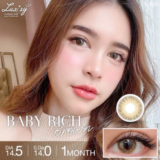 คอนแทคเลนส์ Baby Rich Gray / Brown - Luxzy Lens สีเทา/สีน้ำตาลขนาดมินิขายดี มีสายตาถึง -7.00