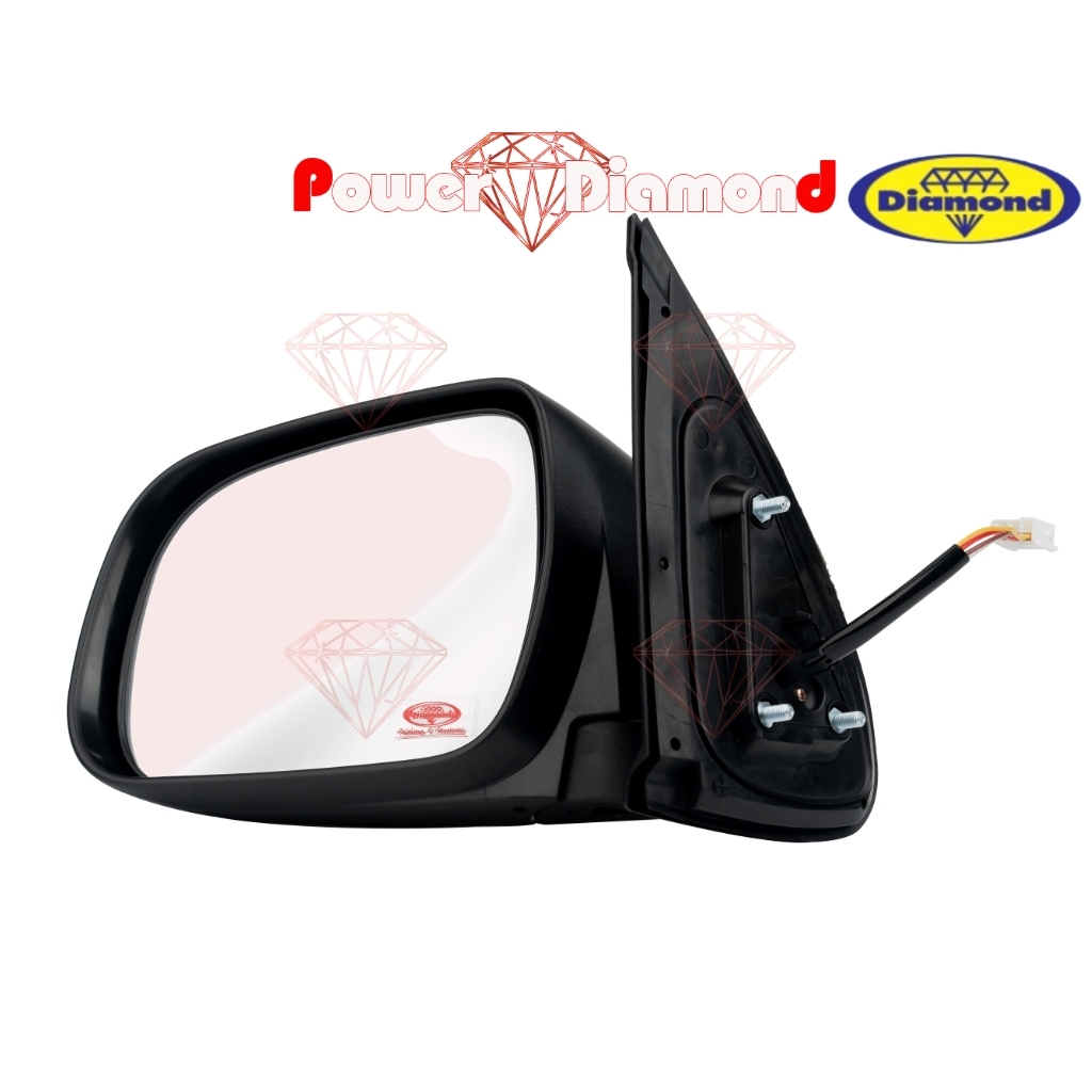 กระจกมองข้าง โตโยต้า วีโก้ TOYOTA VIGO ปี 2004 - 2010 ปรับไฟฟ้า 5 สาย ชุบโครเมี่ยม กระจกข้าง กระจกมองข้างวีโก้ ตราเพชร - รูปที่ 2