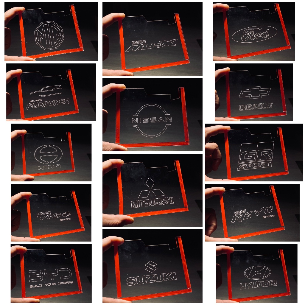กรอบป้ายภาษีรถยนต์ อะคริลิคใส  ป้ายพรบอะคริลิคใส กรอบใส่ป้ายพรบ LoGo [ 0 3 ]
