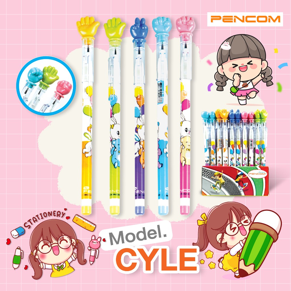 Pencom CYLN ดินสอต่อไส้หัวรูปมือ(รับใบเสร็จรบกวนแจ้งในหมายเหตุ)