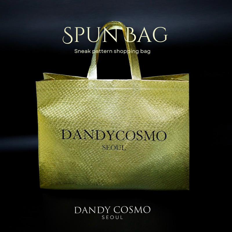 DANDY COSMO | Spun Bag สีทอง ถุงแบรนด์ DANDY COSMO Shopping Bag ลายหนังงู