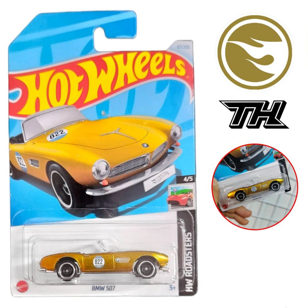 โมเดลรถเหล็ก Hotwheels : BMW 507 ลิขสิทธิ์แท้ ล้อยาง STH ( SUPER TREASURE HUNT ) Hot wheels