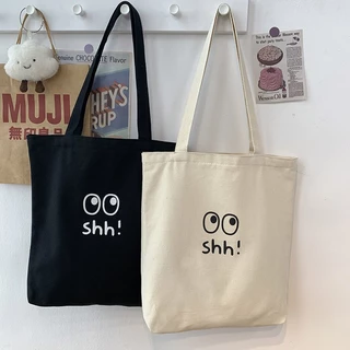 กระเป๋าผ้า Shh! ขนาด 34*38CM
