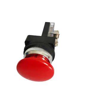 BM-30 Push button switch,Mushroom switch สวิตช์ปุ่มกดดอกเห็ด ขนาด 30มิล แบบกดติดปล่อยดับ 1NO 1NC แดง เขียว พร้อมส่ง