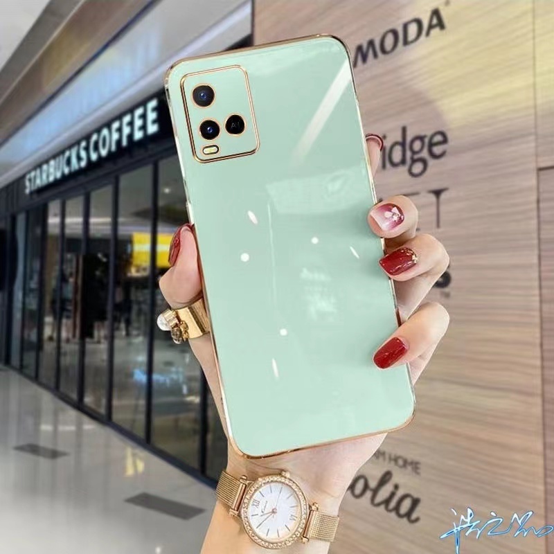 เคสสีพื้น สำหรับ Vivo Y21 Y21T T1X Y33 Y33S Y20 Y20S Y20I Y12A Y12S Y3S Y11 Y12 Y15 Y17 Y15S Y01 Y01A V60 V50ขอบเงา