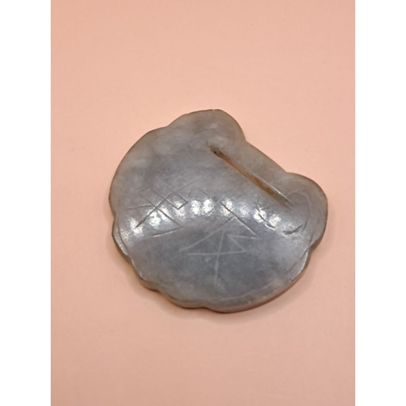 ป้ายเเผ่นหยกเเท้ หรูอี้ ของเก่าประมาณ40ปี(JJJ-1)