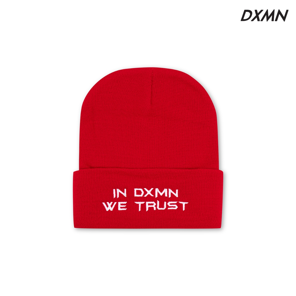 DXMN Clothing "IN DXMN WE TRUST" Beanie (Red)