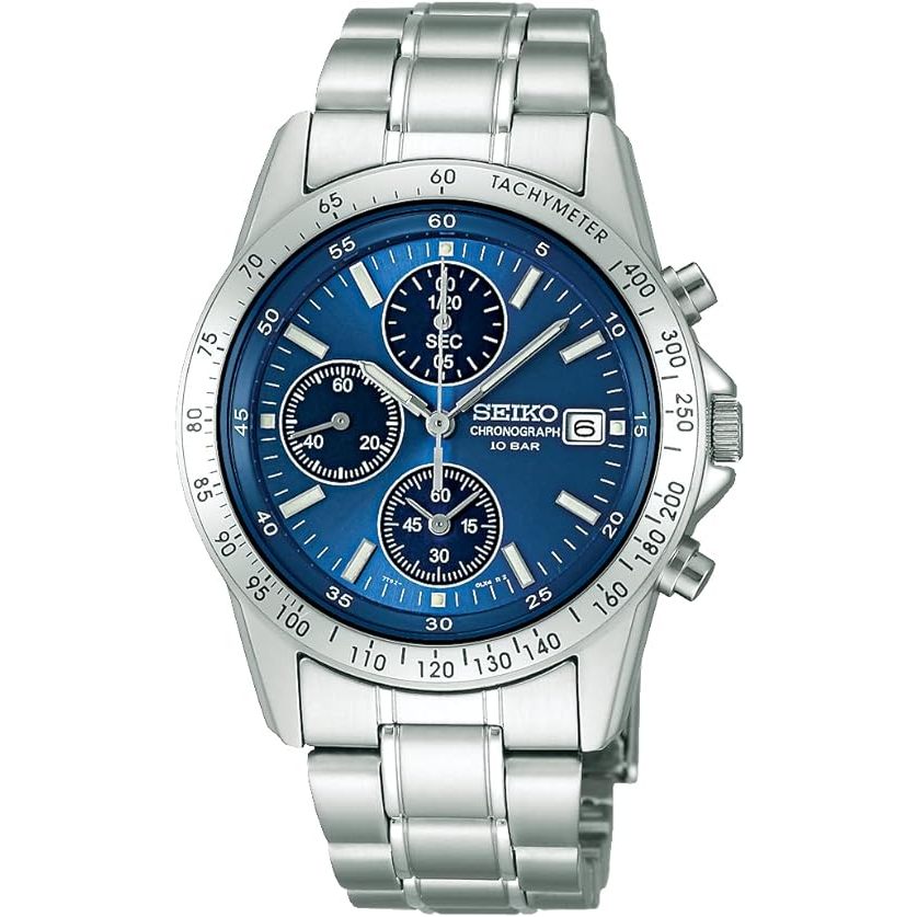 [นาฬิกา Seiko] นาฬิกาข้อมือ Seiko Selection Men's Quartz Chronograph Watch SBTQ071 สีเงิน