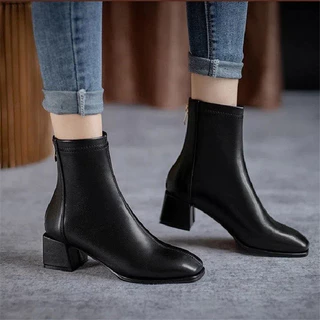Fashion Boots รองเท้าบูทมาร์ตินสีขาว รองเท้าบู๊ทมาร์ติน รองเท้าบู๊ตสำหรับผู้หญิง