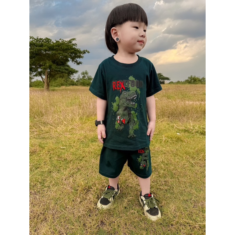 ชุดเซ็ทรุ่นสีพื้น เสื้อแขนสั้น+กางเกงขาสั้น ชุดเด็ก ลายซุปเปอร์ฮีโร่ ผ้าCotton100% - รูปที่ 4