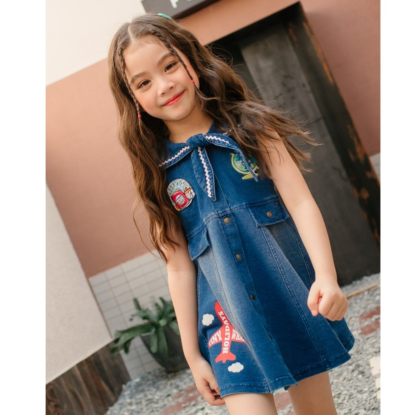 TW Baby ชุดเดรสยีนส์เด็กผู้หญิง - Denim Dress