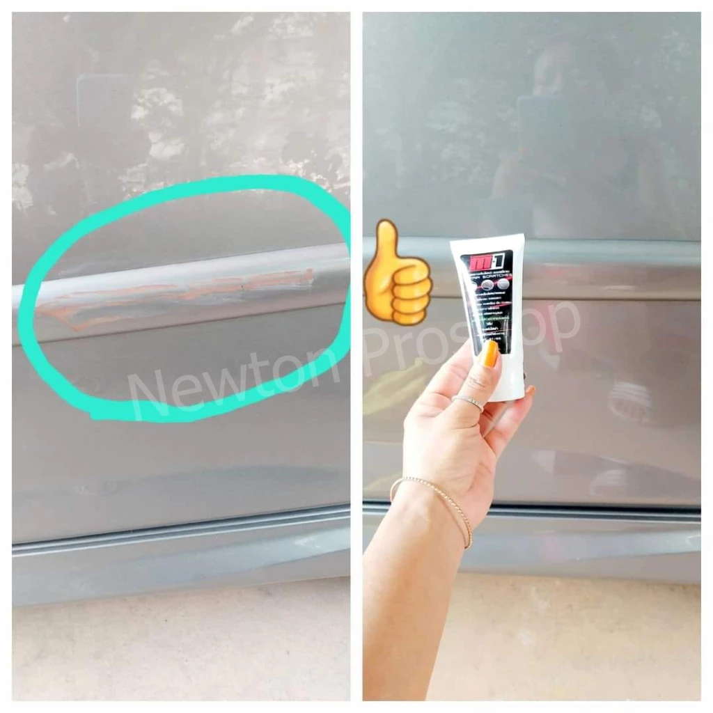 โปรซื้อ1แถมฟรีผ้า1  M-1 Scrath Remover น้ำยาขัดลบรอยขีดข่วนรถยนต์ ขัดโคมไฟเหลืองได้ * สูตรใหม่ผสมเคลือบเงา thumbnail 9