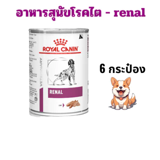 (หมดอายุ : 24/02/2027) royal canin อาหารสุนัขโรคไต renal 410 กรัม 6 กระป๋อง