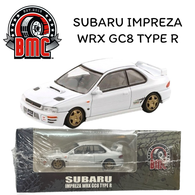 BM Creations | SUBARU IMPREZA WRX GC8 TYPE R WHITE สเกล 1:64