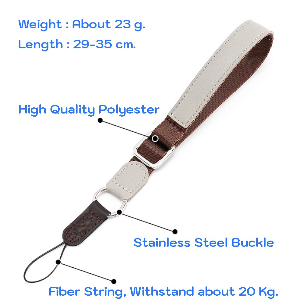 Camera Wrist Strap Hand Strap Leather Polyester สายคล้องข้อมือ สายคล้องกล้อง
