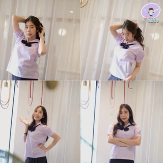 โบว์นักเรียนหญิง คอซอง โบว์ไขว้ ใส่กับเสื้ออนุบาล ประถม มัธยมต้น