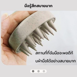 แชมพู หวีนวดหนังศีรษะ หวีซิลิโคนนุ่ม เครื่องมือดูแลเส้นผม