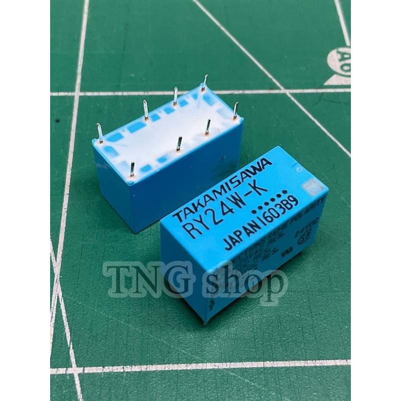 รีเลย์ รุ่นRY24W-K.  24VDC 8ขา ลงปริ้น TAkAMISAWA.   (JAPAN)