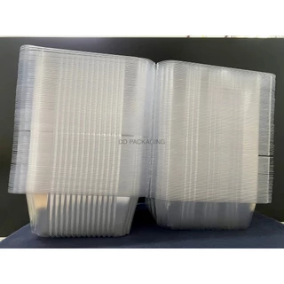 DEDEEกล่องใสOPS DD-13(100ใบ)แบบไม่ล็อค บรรจุภัณฑ์เบเกอรี่ที่ใส่อาหาร กล่องขนม กล่องเค้ก