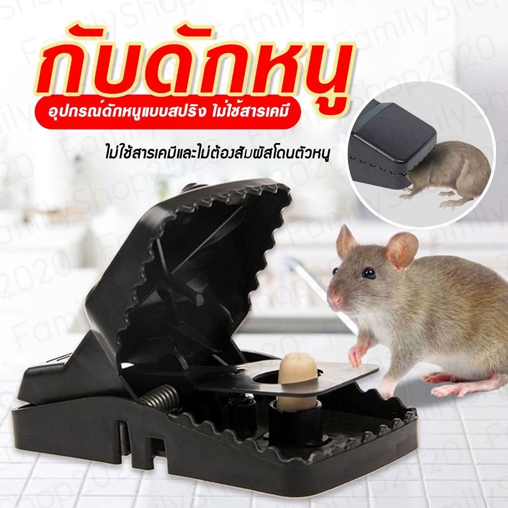 กับดักหนู อุปกรณ์ดักหนูแบบสปริง ไม่ใช้สารเคมีและไม่ต้องสัมผัสโดนตัวหนู D43