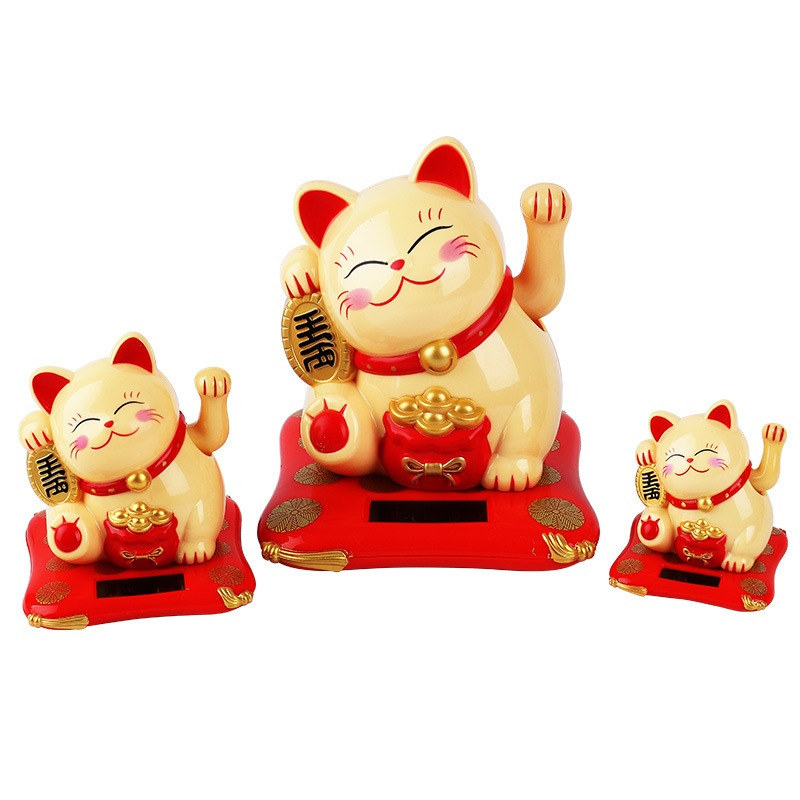 แมวกวัก Lucky Cat แมวกวักนำโชค แมวญี่ปุ่น พลังงานแสงอาทิตย์ แมวนำโชค น่ารัก แต่งบ้าน โต๊ะทำงาน หน้ารถ ของขวัญ ราคา ถูกที่สุด ดีลบีเคเค แกลเลอรีภาพที่ 7