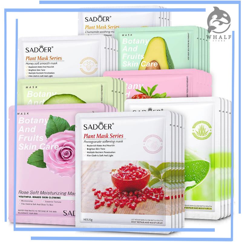 สูตรใหม่ SADOER มาส์กหน้าพืชและผลไม้ มาส์กหน้าให้ความชุ่มชื้นและให้ความชุ่มชื้น มาร์คหน้า สู