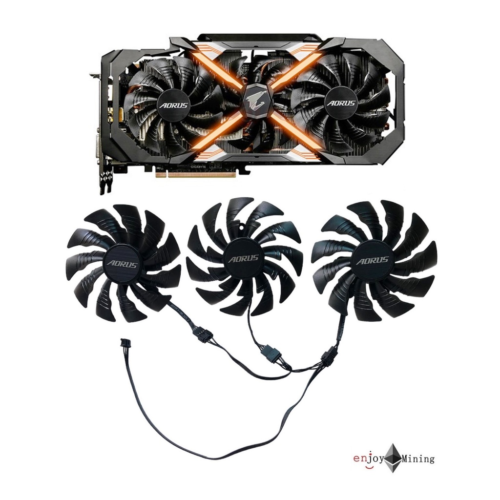 พัดลมการ์ดจอ GIGABYTE AORUS GTX 1070/1080/1080Ti graphics card fan (T129215BU)