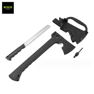 ERORO ขวานเดินป่า อเนกประสงค์ พร้อม มีด ค้อน เครื่องมือตั้งแ…