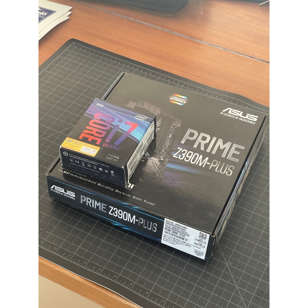 CPU Intel core i7 9700k LGA1151 + Mainboard PRIME Z390M-PLUS