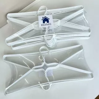 ไม้แขวนเสื้อ สีขาว ไซส์ใหญ่พิเศษ จัมโบ้ ไม้แขวน ลวดเคลือบ แพ็ค 10 ชิ้น (หนา 5 มม.) #BigBig