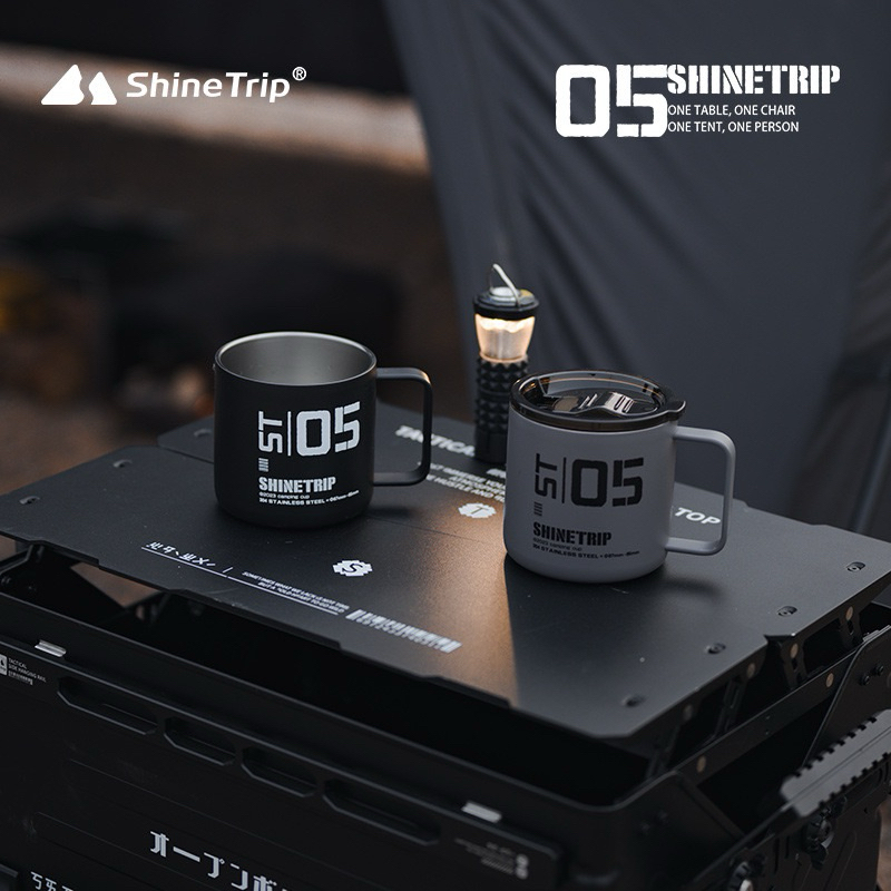 ShineTrip แก้ว Stainless Cup Double wall รุ่น a474 น้ำหนักเบา แข็งแรงทนทาน พร้อมฝาปิด