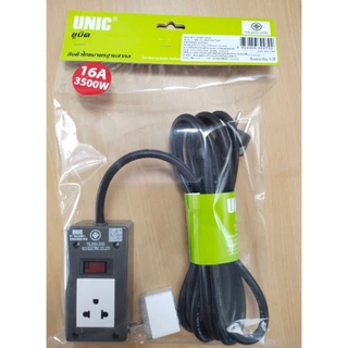ปลั๊กไฟ UNIC มอก. 1 ช่อง 1 สวิตช์ 16A (2432-2555) 3M|5M