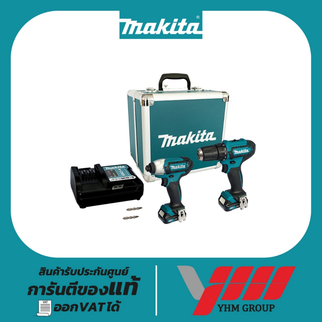 COMBO KIT 12V MAX MAKITA CLX224X1  มากีต้า ชุดเครื่องมือช่าง เครื่องมือช่าง ชุดสว่านไร้สาย