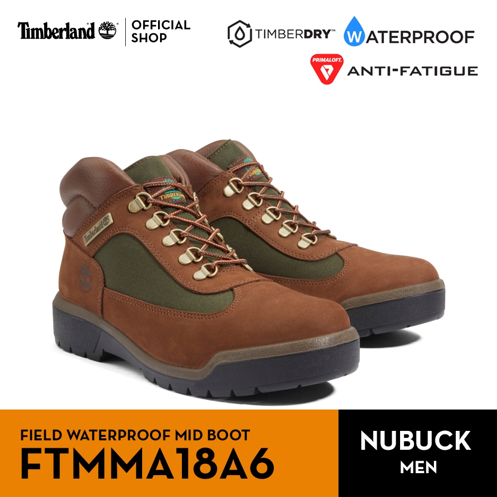 Timberland Men's FIELD Waterproof Leather and Fabric Mid Boot รองเท้าผู้ชาย (FTMMA18A6)