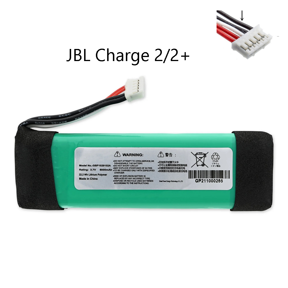 แบตเตอรี่ลำโพรง Battery for JBL Charge 2+ Charge 2 Plus Replacement GSP1029102 MLP912995-2P