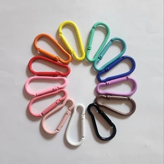 (#203)พวงกุญแจตะขอ คาราบิเนอร์ โลหะผสมอลูมิเนียม 13 สี ราคาต่อ 1ชิ้น