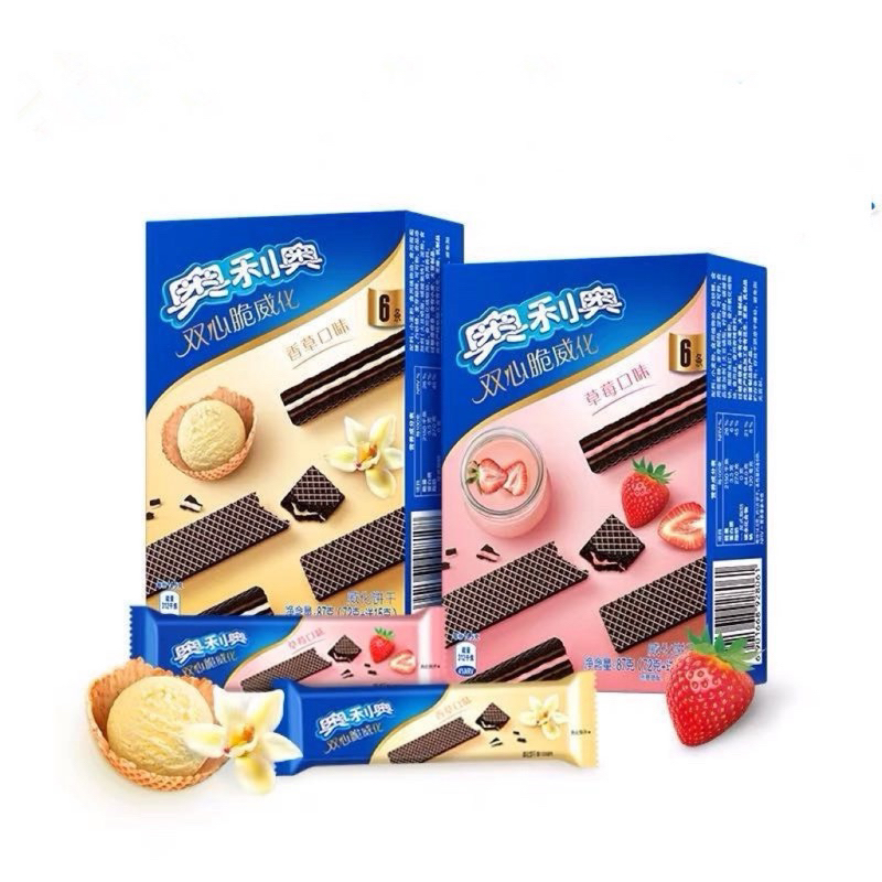 [ถูกสุด] Oreo Wafer ขนาด 72g (6pc) เวเฟอร์สอดไส้ช็อคโกแลต ตราโอรีโอ ขนมนำเข้าจากต่างประเทศ