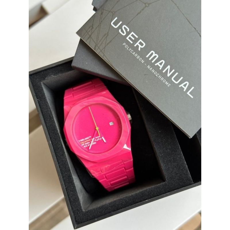 D1 MILANO  นาฬิกาข้อมือ Unisex D1-PCBJ32 รุ่น POLYCARBON HOT PINK แท้ 100%