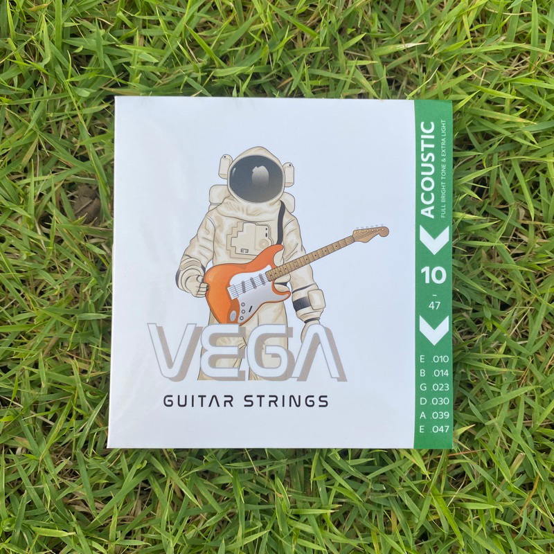 🎸แพ็คเกจใหม่!! สายกีต้าร์โปร่ง VEGA No.10สายกีต้าร์เคลือบกันสนิม 100%✨ แถมฟรีปิ๊กกีต้าร์ Alice 🎊