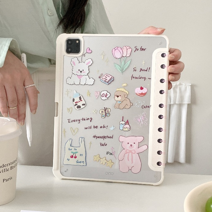 พร้อมส่ง เคสไอแพด Air6 Air8 11 Gen12/11ช่องใส่ปากกาขวา สวนสัตว์น่ารัก notebook AcrylicเคสiPad MINI7 ราคา ถูกที่สุด ดีลบีเคเค แกลเลอรีภาพที่ 9